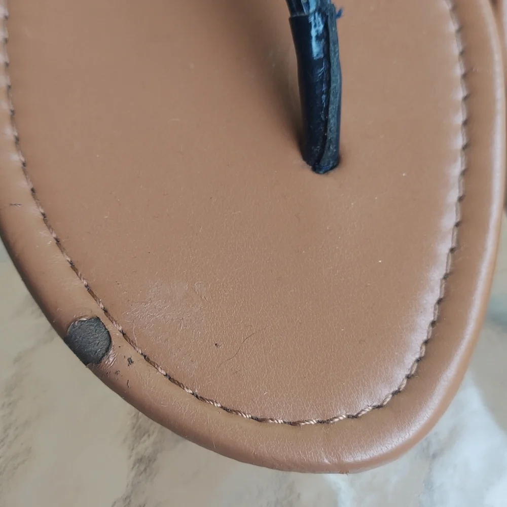 Tommy Hilfiger Cork Wedge Heels Slip on sandals Sz 9.5